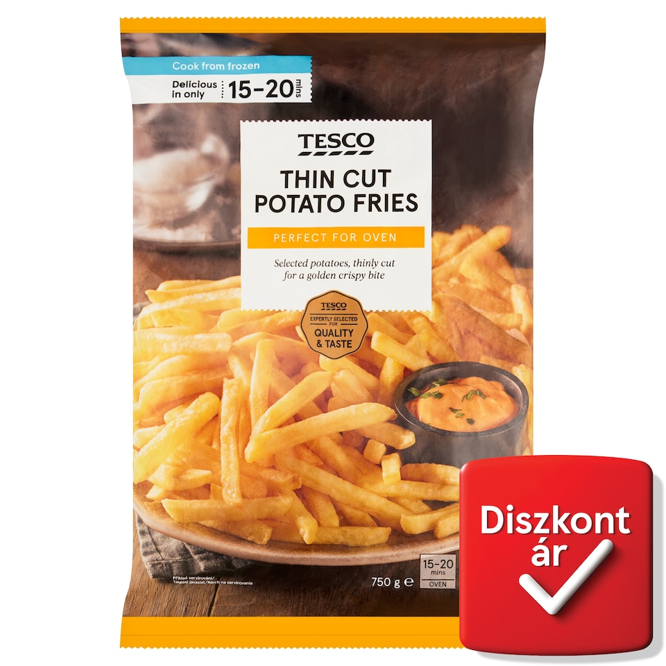 Tesco gyorsfagyasztott elősütött hasábburgonya 750 g