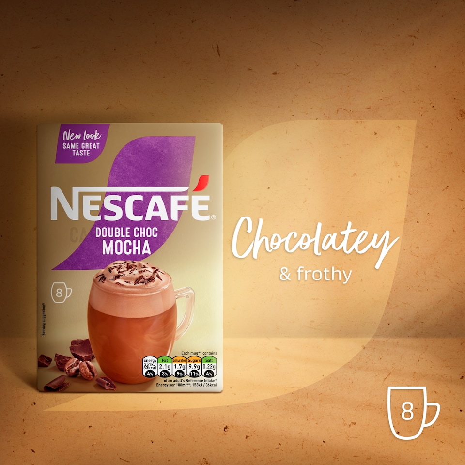 image 1 of Nescafe Gold Double Choc Mocha Coffee Sachets 8x20.9g
