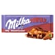 Obrázek 1 pro produkt Milka Almond caramel mléčná čokoláda z alpského mléka s mandlovo-kakaovou a karamelovou náplní 300 g