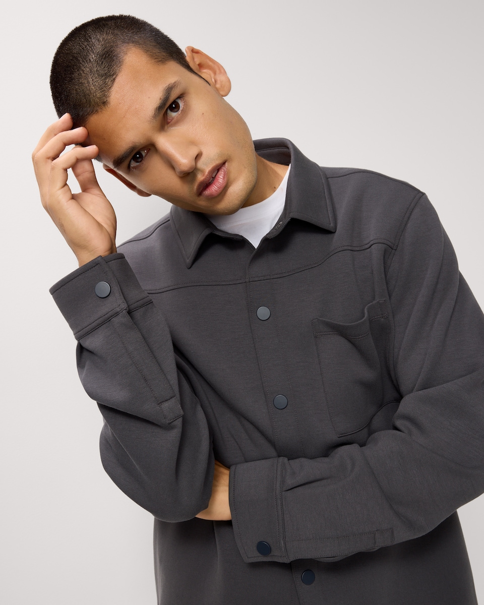 image 1 of F&F Sweat shacket in Grey