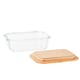 image 2 of Tesco Glass Food Storage Bamboo Lid 630Ml