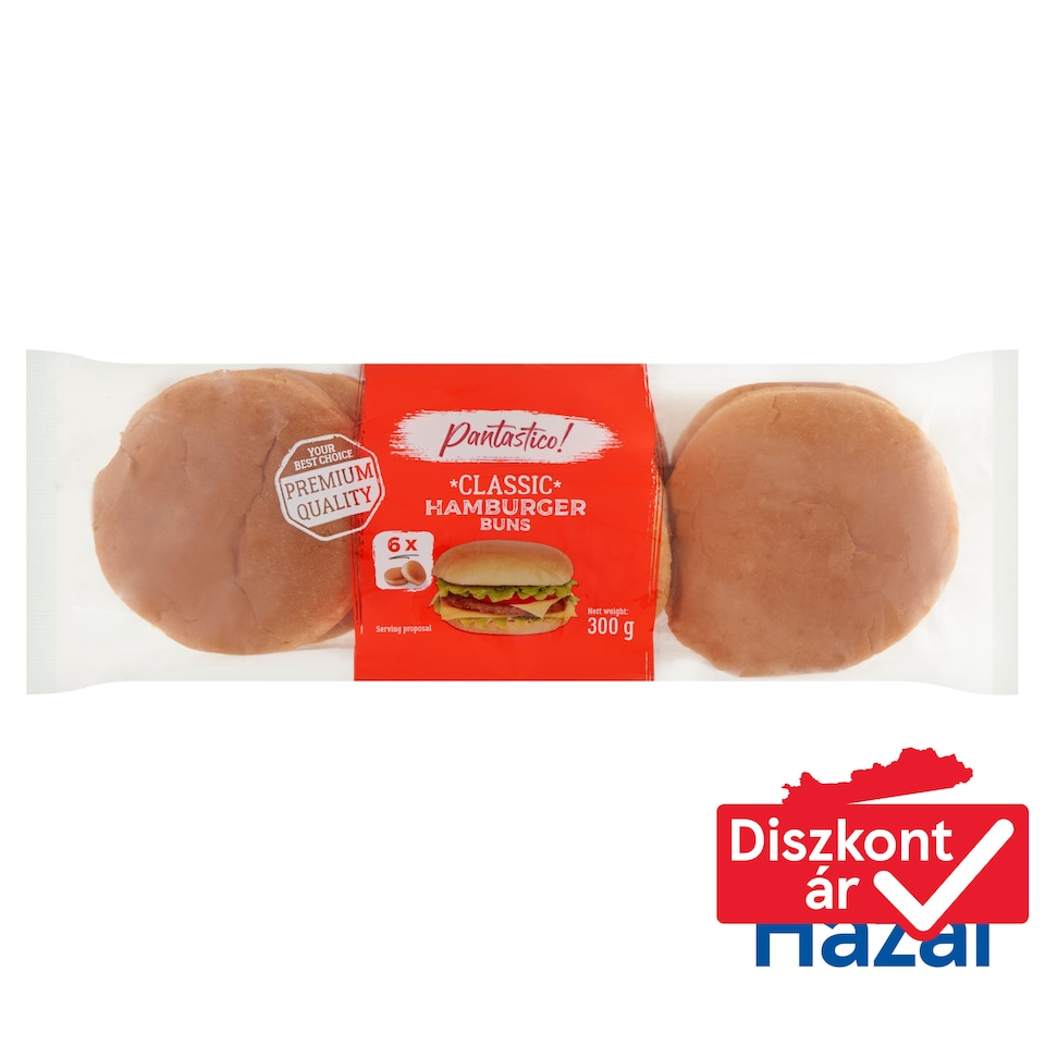 Pantastico! Classic hamburgerzsemle 6 x 50 g (300 g)
