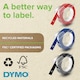 image 3 of DYMO Authentic Embossing Tape (9mm x 3m) White Print 3 Count