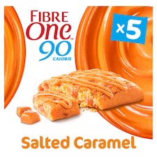 Fibre One 90 Calorie Salted Caramel Drizzle Squares 5 x 24g (120g)