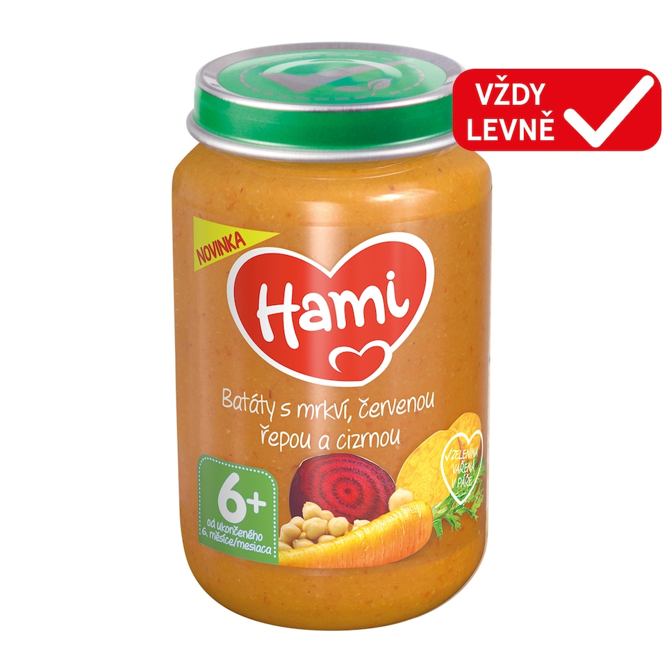 Obrázek 1 pro produkt HAMI zeleninový příkrm Batáty s mrkví, červenou řepou a cizrnou 200g