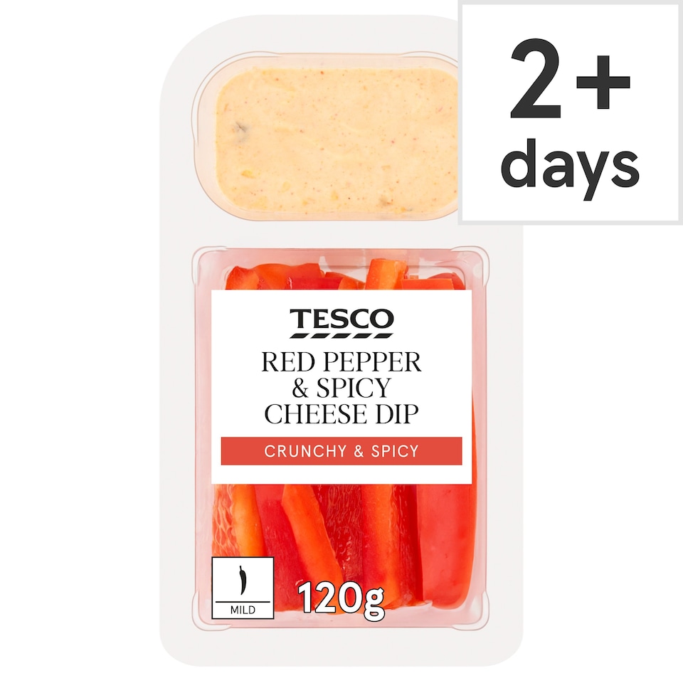 Tesco Red Peppers & Spicy Cheese Dip 120G Tesco Groceries