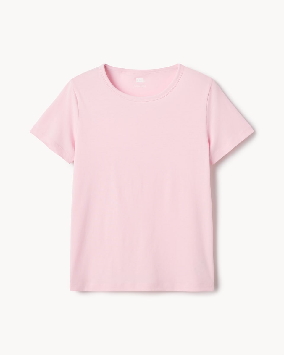 image 1 of F&F Pure Cotton Short Sleeved T-Shirt in Pink