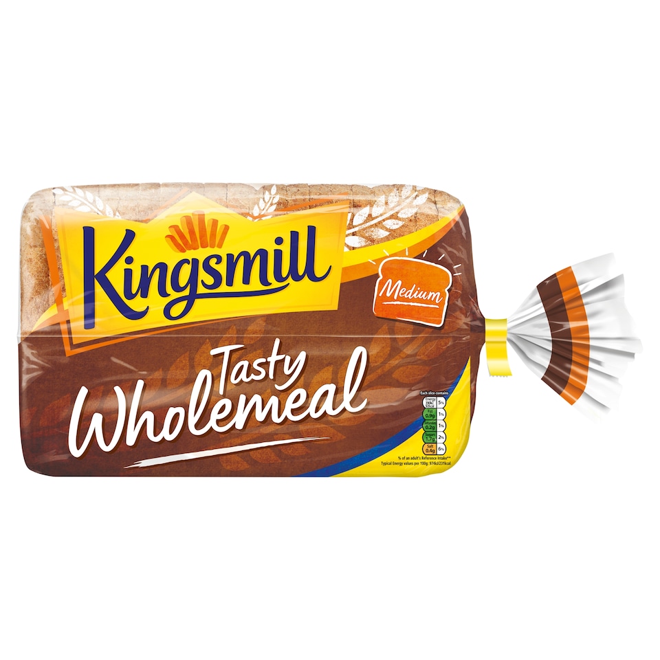 image 1 of Kingsmill Tasty Wholemeal Medium Bread 800G