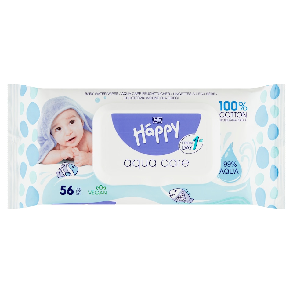 Happy Vlhčené ubrousky 56 ks