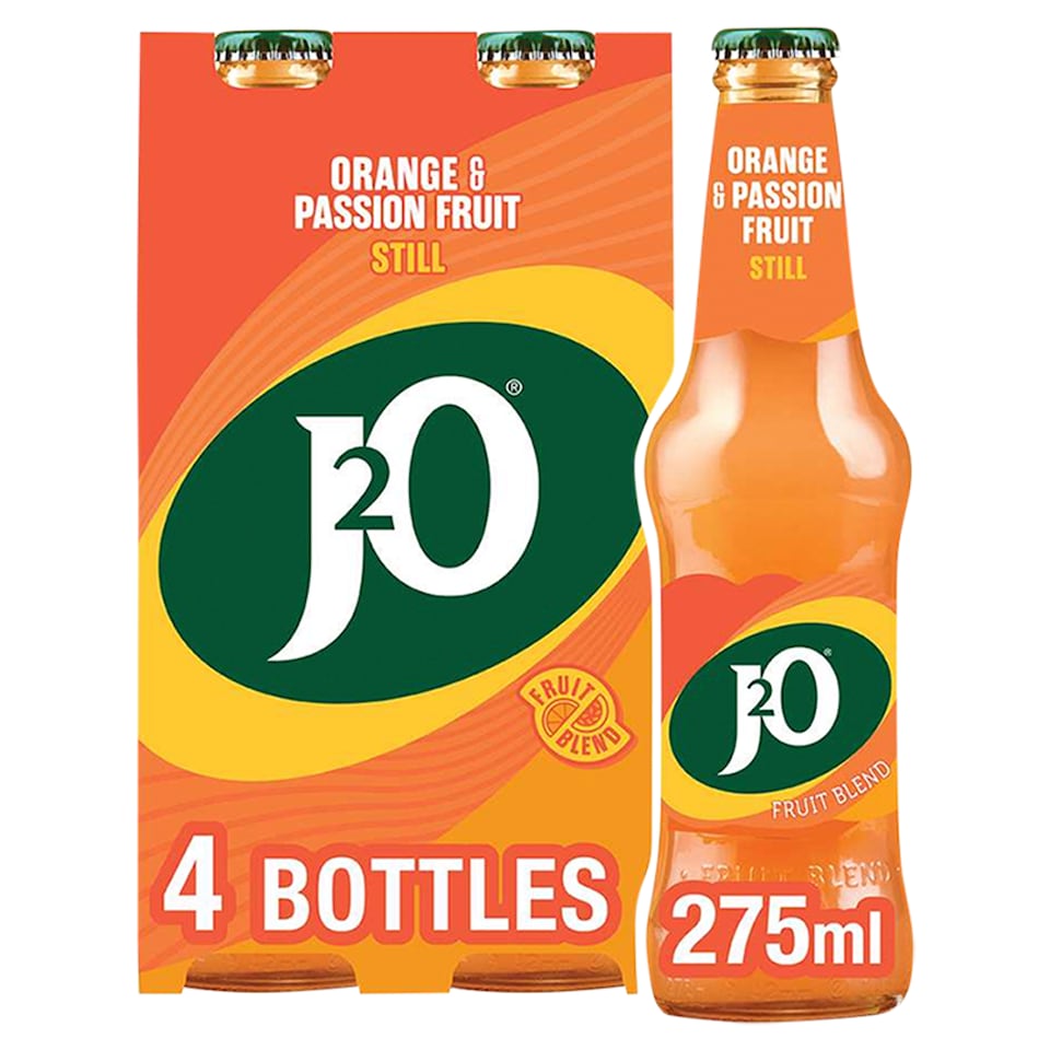 image 1 of J2O Orange & Passion Fruit 4x275ml
