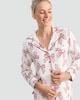 image 2 of F&F Fleece Bow Print Revere Pyjamas Set in Cream