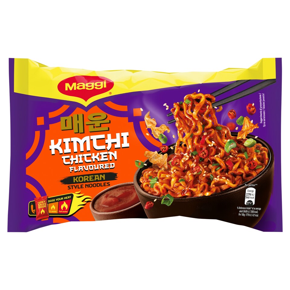 MAGGI Korean Style nudle s kuřecí a kimchi příchutí 130g
