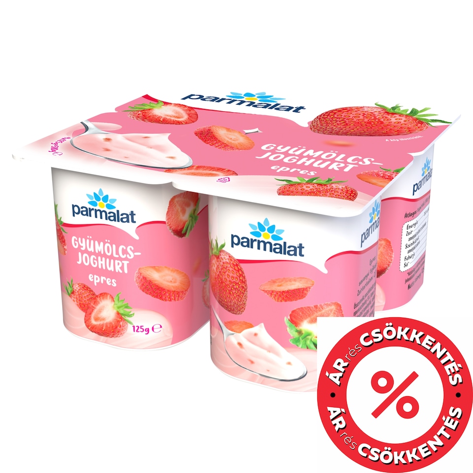 Parmalat epres gyümölcsjoghurt 4 x 125 g