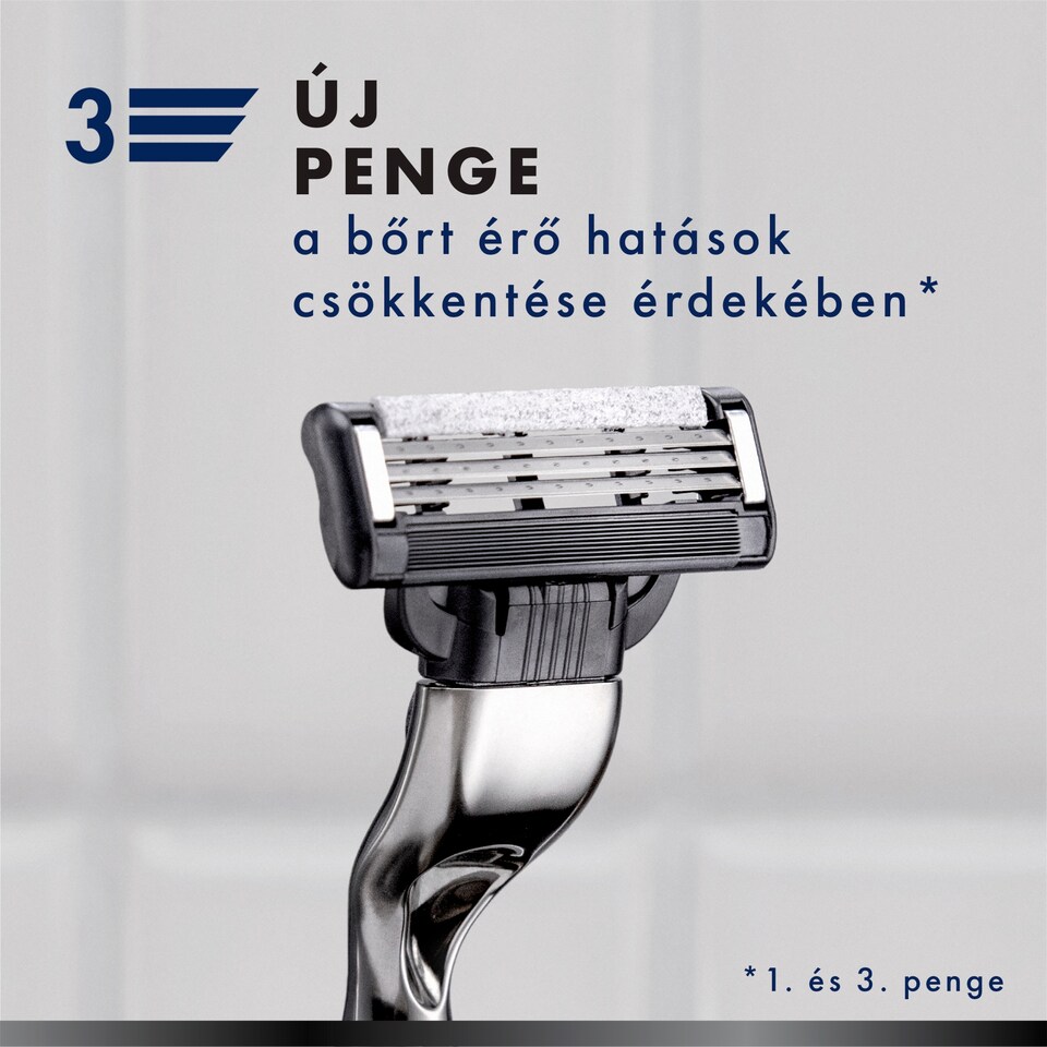 Gillette Mach3 Charcoal Férfi Borotva, 1 db Gillette 3 Pengés Borotva, Gillette Borotvabetétek  1. kép