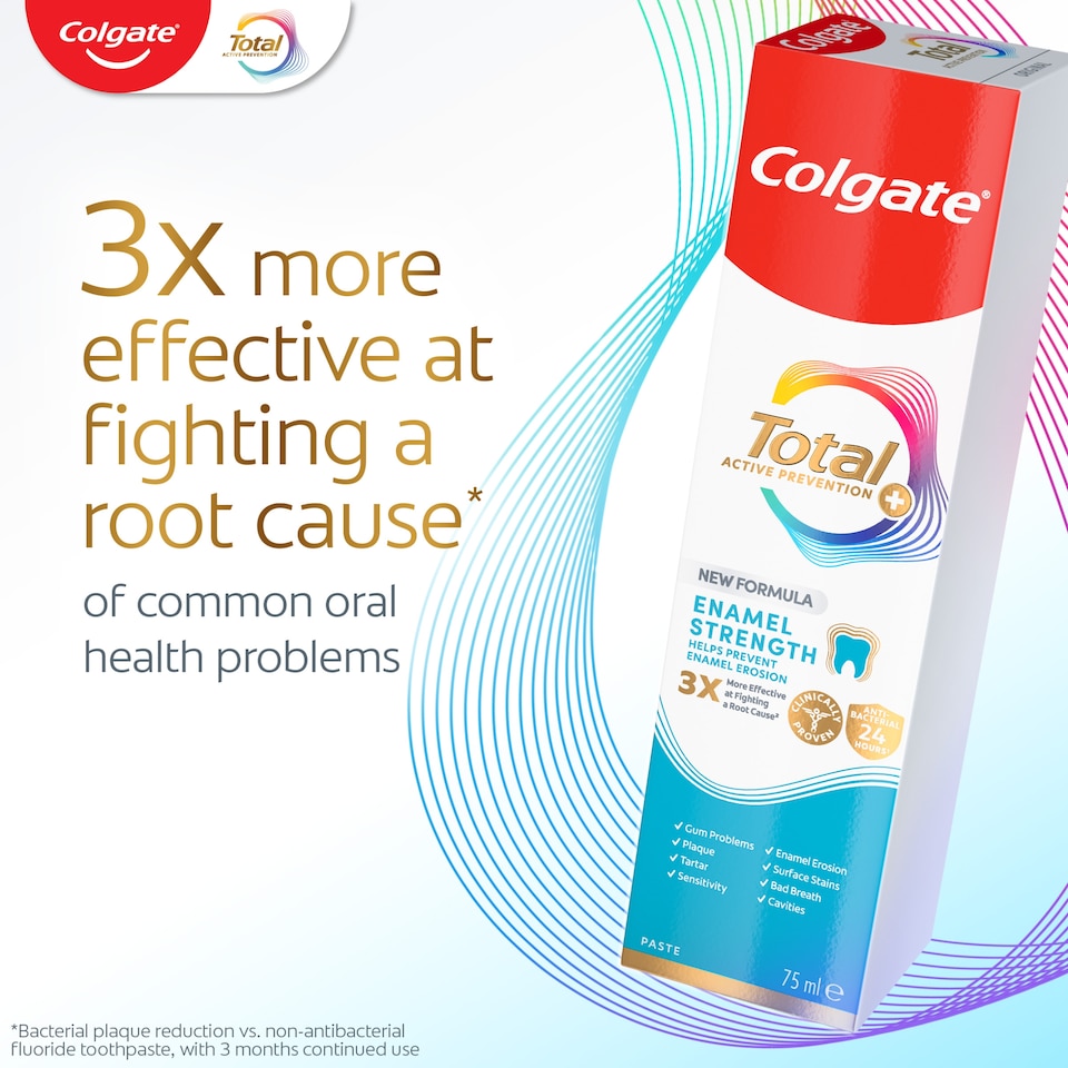 image 1 of Colgate Total Active Prevention+ Enamel Strength Toothpaste 75ml
