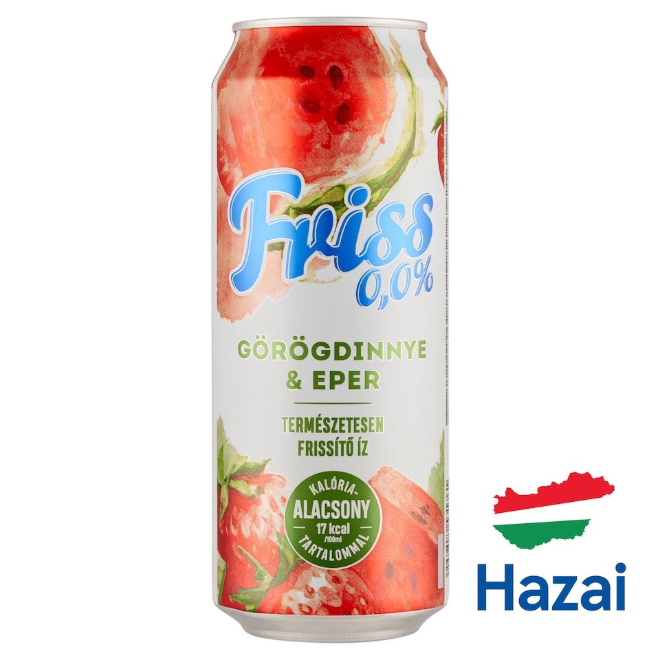 image 1 of Friss 0,0% Watermelon-Strawberry Flavour Soft Drink & Non-Alcoholic Malt Beverage Mix 0,5 l