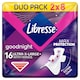 Libresse Ultra+ X-Large Goodnight szárnyas egészségügyi betét, éjszakai használatra 16 db  1. kép