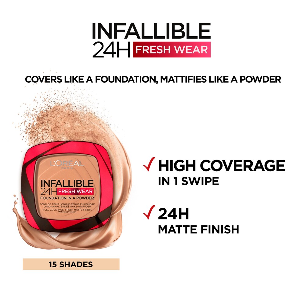 image 1 of L'oreal Infallible 24 Hour Foundation Powder Hazelnut 9G