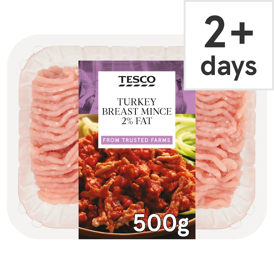 TESCO British Turkey Breast Mince 2% Fat 500G