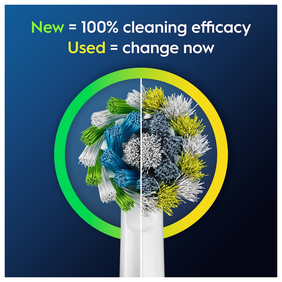 image 1 of Oral-B Pro Cross Action Electric Toothbrush Replacement Heads 2 Pack