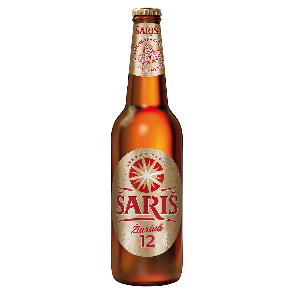 Šariš Žiarivá 12 pivo ležiak svetlý 500 ml