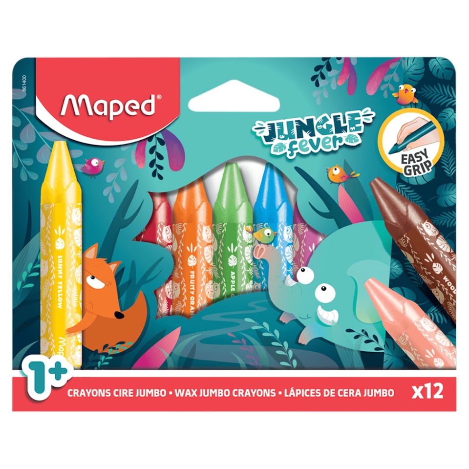 Maped Jungle Fever vastag zsírkréta 12 különböző színben  1. kép