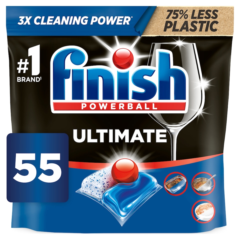 image 1 of Finish Ultimate All In One Dishwasher Tablets - Fresh 55 Pack 709.5g