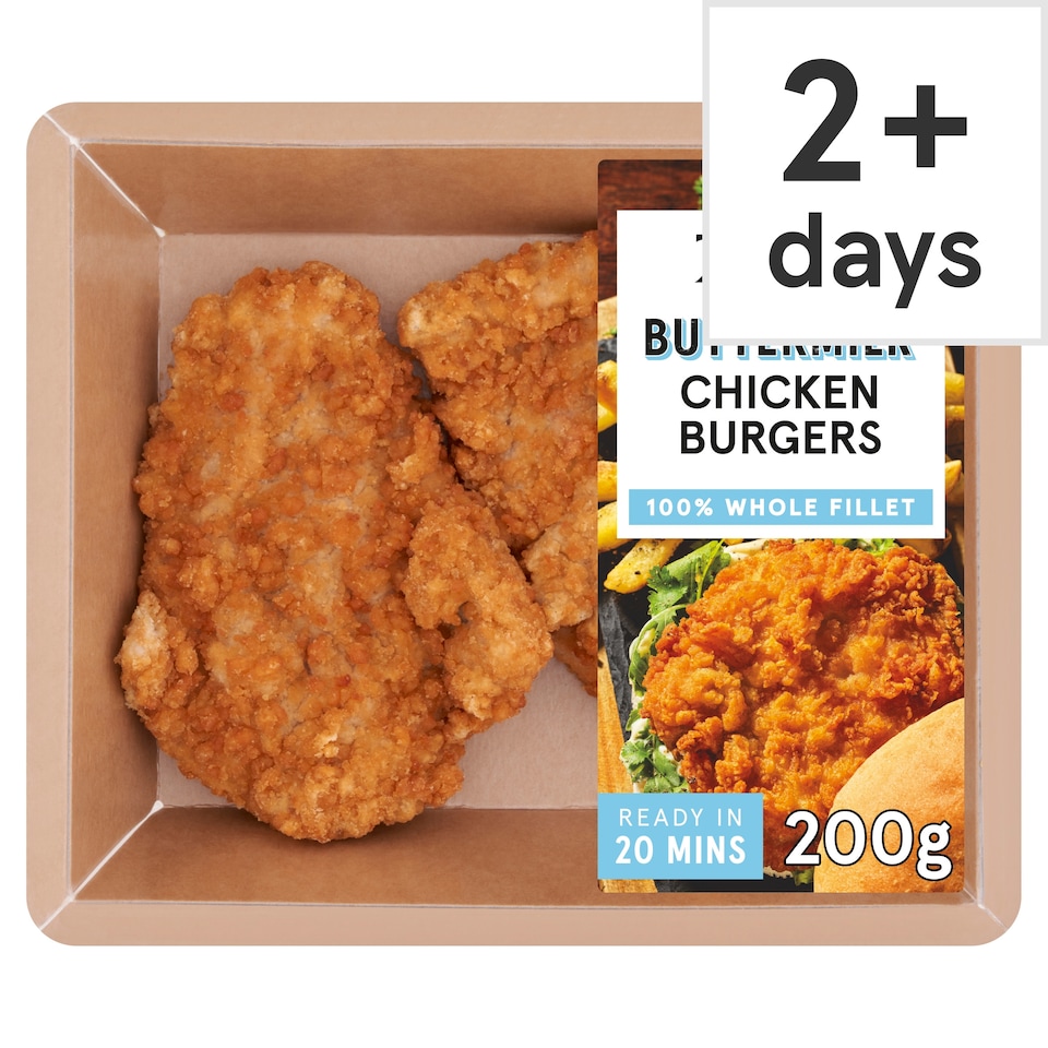 Tesco 2 Buttermilk Chicken Burgers 200g