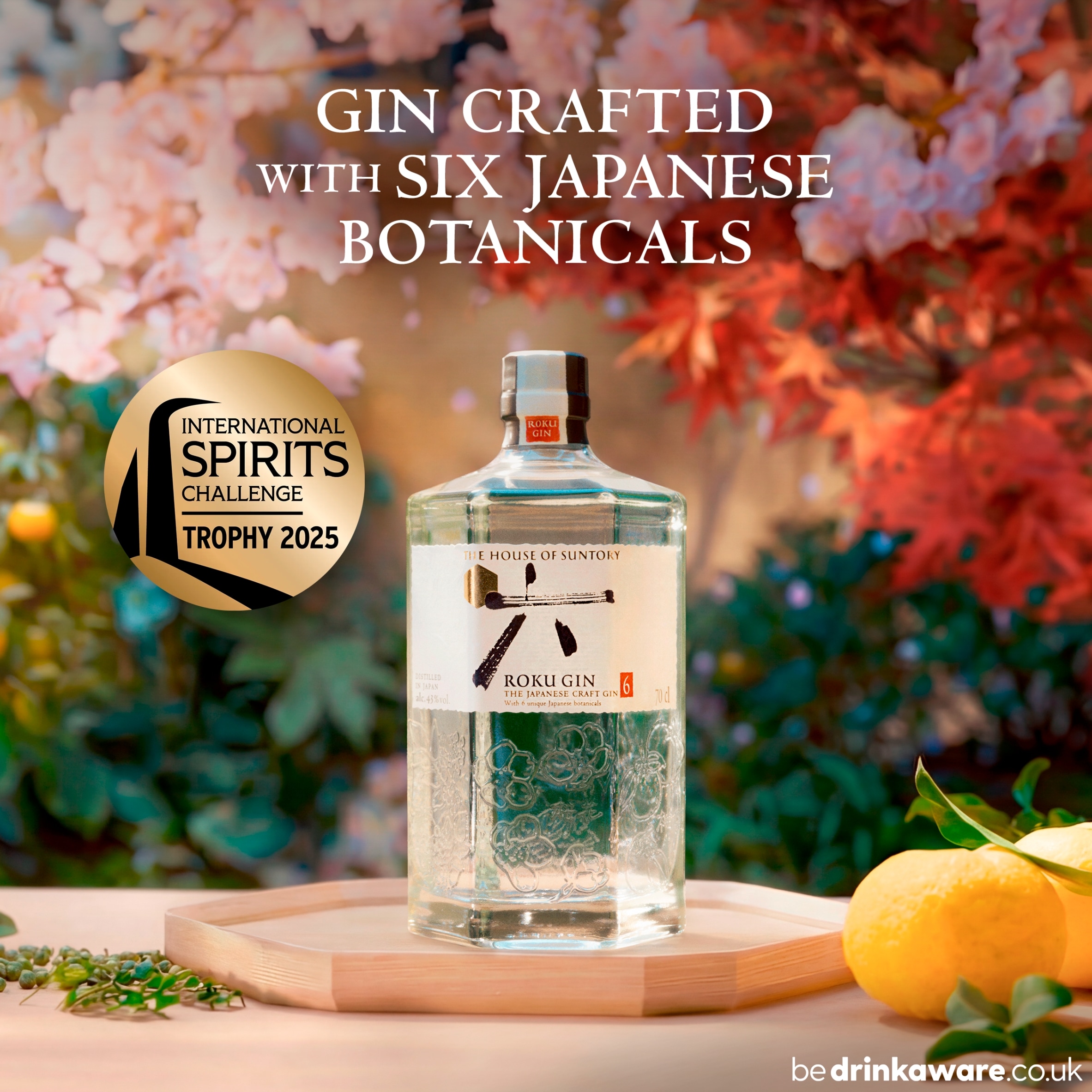 Roku Japanese Craft Gin 70cl - Tesco Groceries