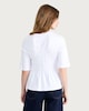 image 3 of The F&F Edit Pure Cotton Shirred Waist Short Sleeved Top in White