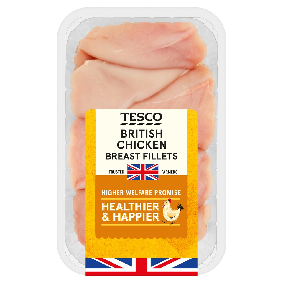 Tesco British Chicken Breast Fillets 950G