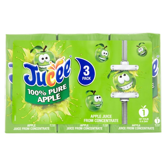 Jucee 100 Pure Apple Juice 3X200ml Tesco Groceries