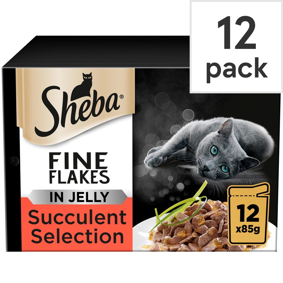 Sheba Succulent Jelly Selection Cat Pouches 12X85g Tesco Groceries