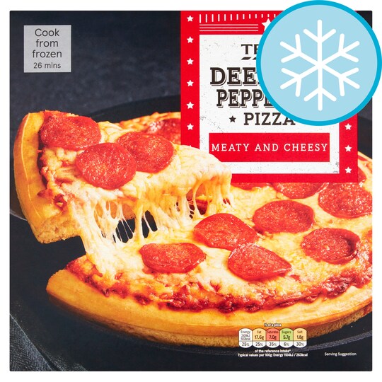 Tesco Deep Pan Pepperoni Pizza 381G Tesco Groceries