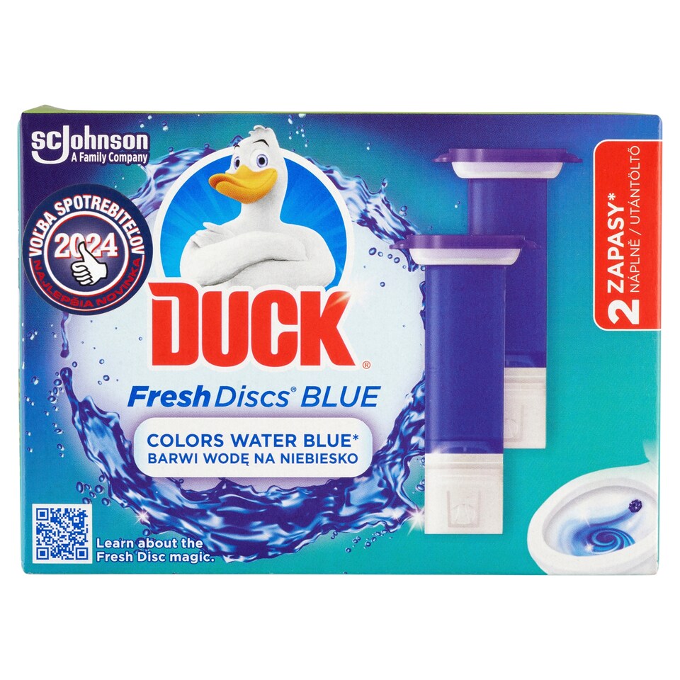 image 1 of Duck Fresh Discs Toilet Cleaner Blue Refill 2 x 36 ml (72 ml)