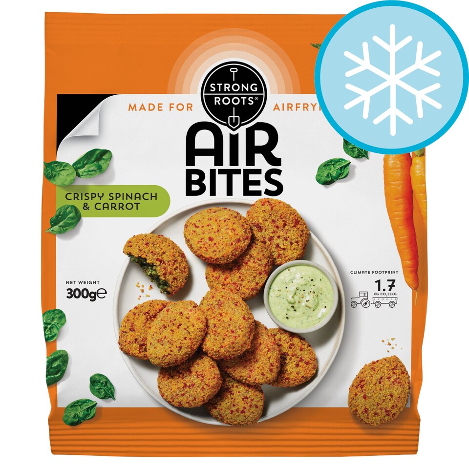 Strong Roots Air Bites Crispy Spinach & Carrot 300g Tesco Groceries