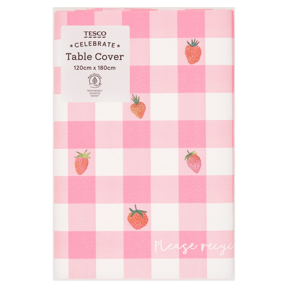 T. STRAWBERRY TABLECOVER 180 x 120cm