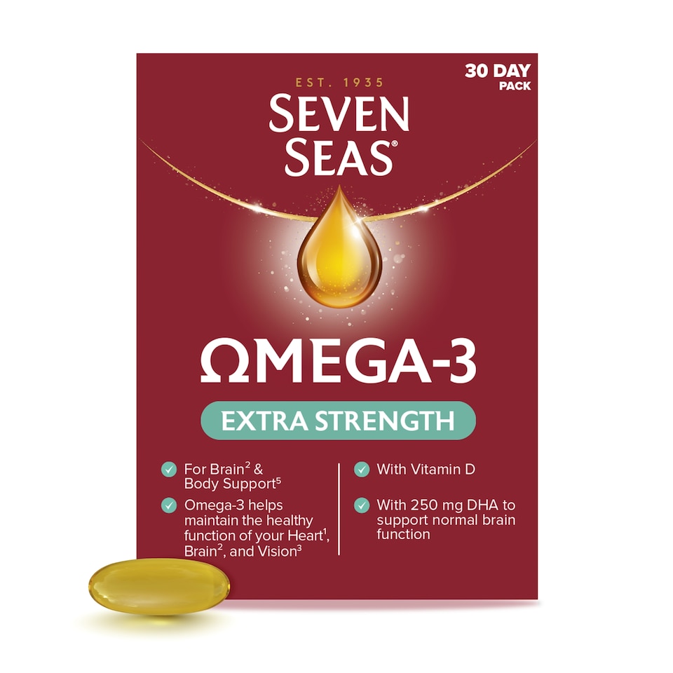 image 1 of Seven Seas Omega-3 Extra Strength Fish Oil Capsules with Vitamin D - 30s