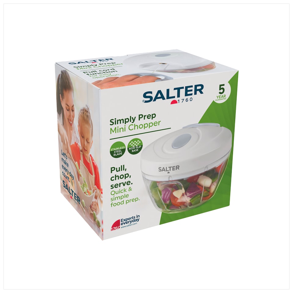 image 1 of Salter Simply Prep Grey Mini Chopper