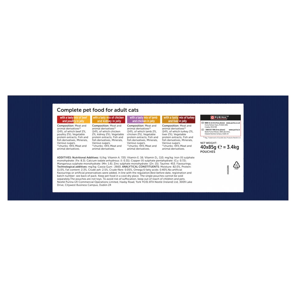 image 1 of Felix Doubly Delicious Meat Countryside Selection in Jelly Wet Cat Food 40x85g