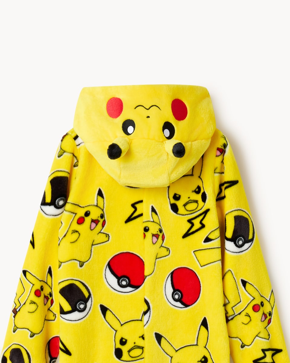 image 1 of Pokémon Pikachu Fleece Onesie in Yellow