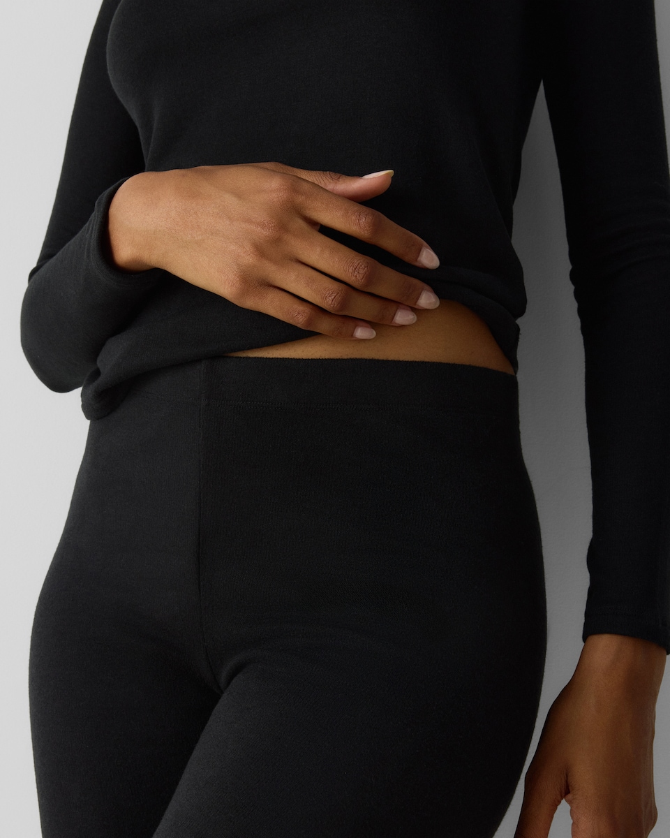 image 1 of F&F WARMPLUS™ Medium Warmth Thermal Leggings in Black