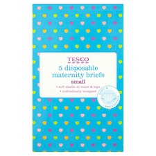 Tesco Disposable Maternity Briefs Size 10/12 X5