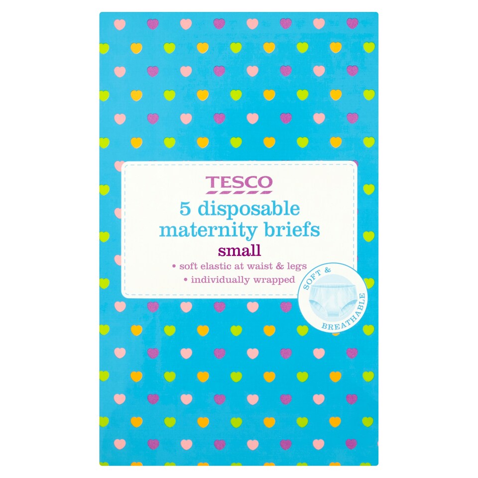 Tesco Disposable Maternity Briefs Size 10/12 X5