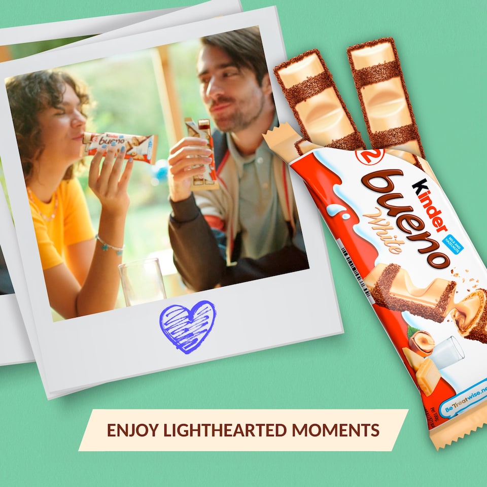 image 1 of Kinder Bueno White Chocolate Bars Multipack 5 X 39g