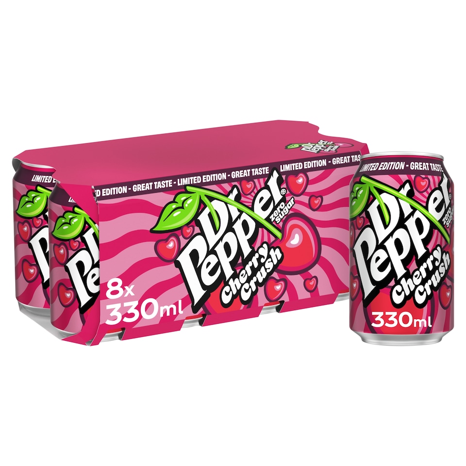 image 1 of Dr Pepper Zero Sugar Cherry Crush 8x330ml Multipack