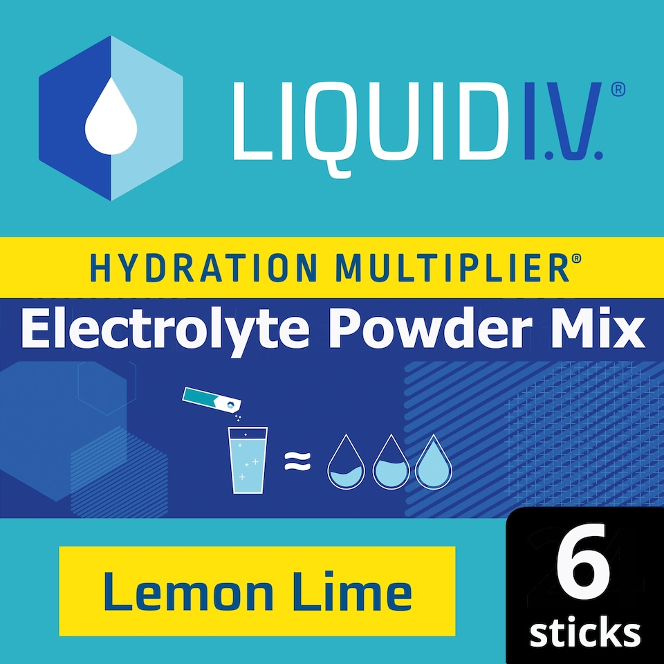 image 1 of Liquid I.V. Hydration Multiplier Electrolyte Powder Mix Lemon Lime 6x16g