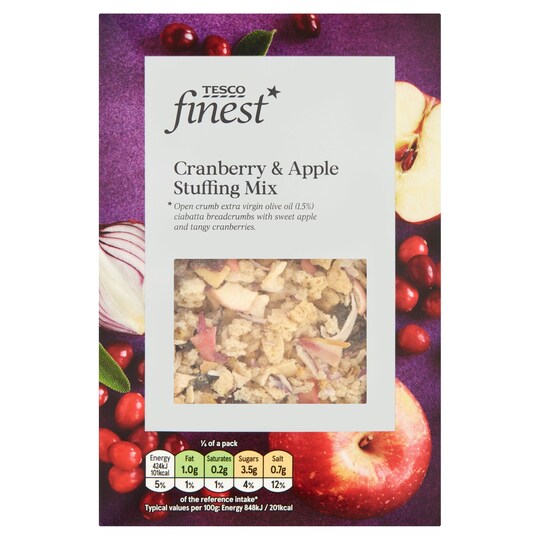 Tesco Finest Apple & Cranberry Stuffing Mix 130G Tesco Groceries
