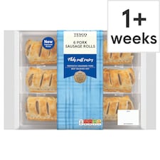 Tesco 6 Pork Sausage Rolls 360g