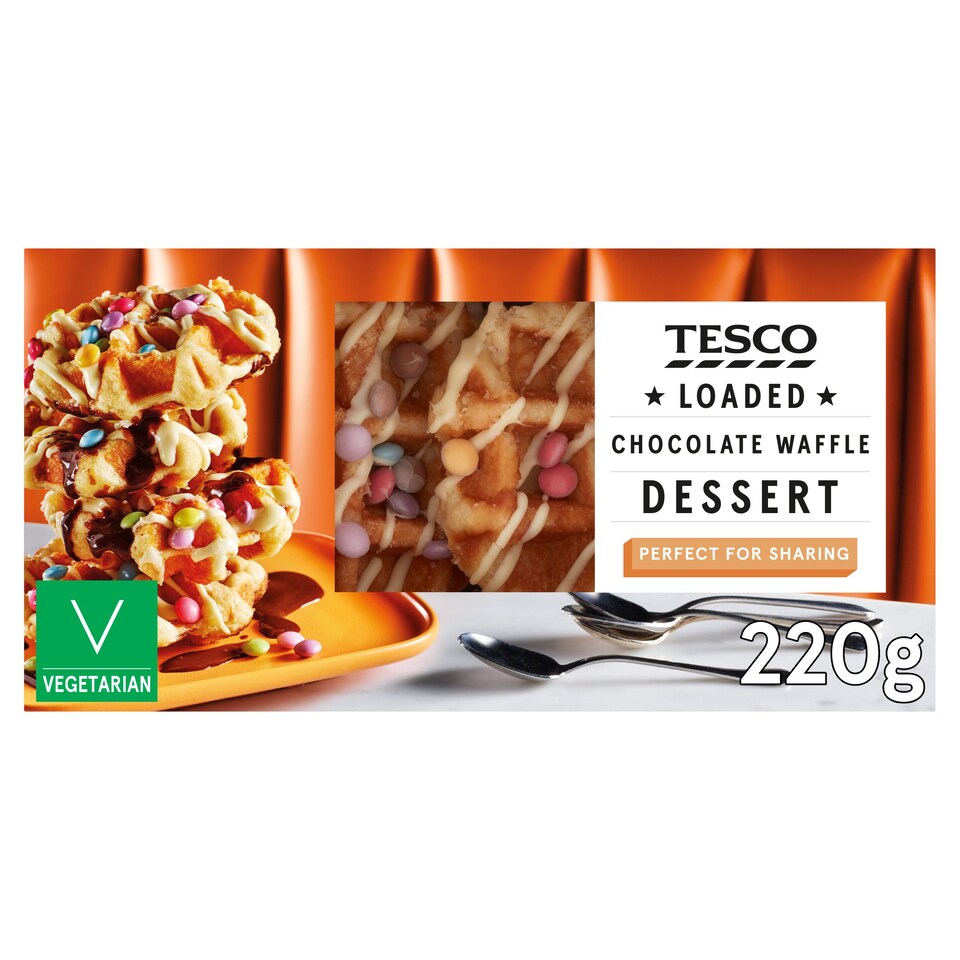 Tesco Loaded Waffle Dessert 220G Tesco Groceries